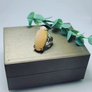 Peach Agate ring